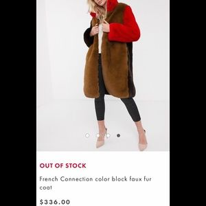 French connection oversized fur coat